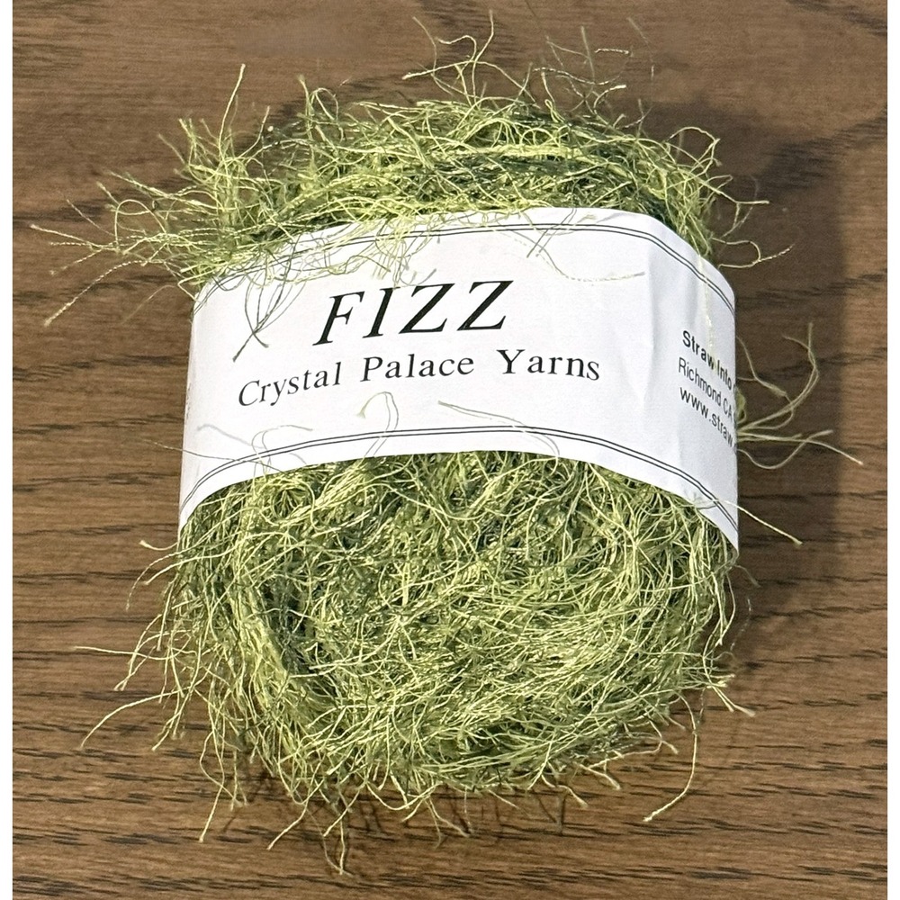 Crystal Palace Yarns Fizz Green Eyelash Novelty Yarn 9145 120 Yards 50g